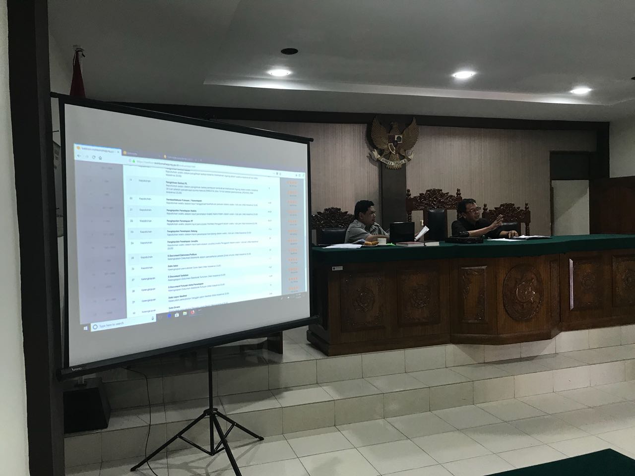Rapat Bulanan  Pengadilan Negeri Balige Pada Bulan Juli 2018